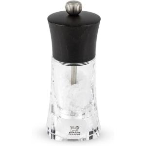 Peugeot – Oleron Manual Chili Pepper Mill – Transparent Adjustable Spice Grinder – Acrylic and Beechwood, Chocolate, 5.5 Inches(Chocolate)