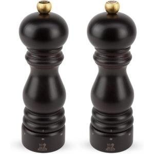 Peugeot – Paris u’Select Salt and Pepper Mill Set – Adjustable Grinder – Beechwood, Chocolate, 7in(Chocolate)