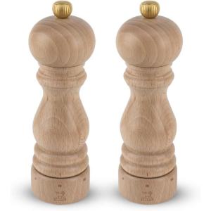 Peugeot – Paris u’Select Salt and Pepper Mill Set – Adjustable Grinders – Beechwood, Natural, 7in, (2/23386)