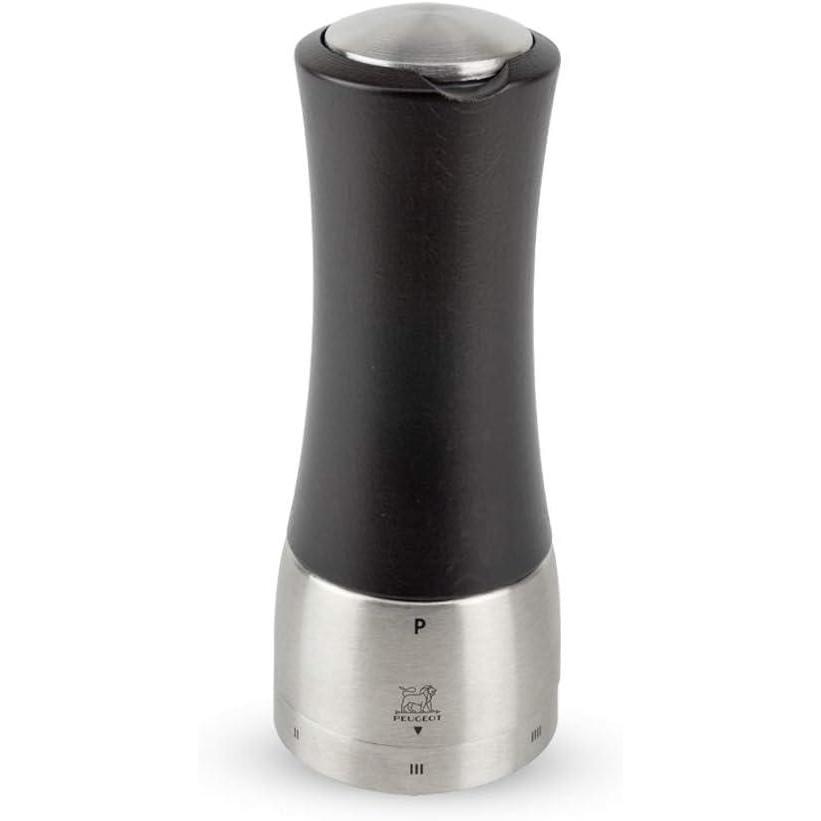 image:imagePeugeot Madras uSelect Manual Pepper Mill Adjustable Grinder Stainless Steel amp Olive Wood NaturalChocolate