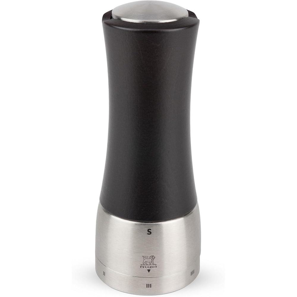 image:imagePeugeot Madras uSelect Manual Salt Mill Adjustable Grinder Stainless Steel amp Beechwood Chocolate612Inch
