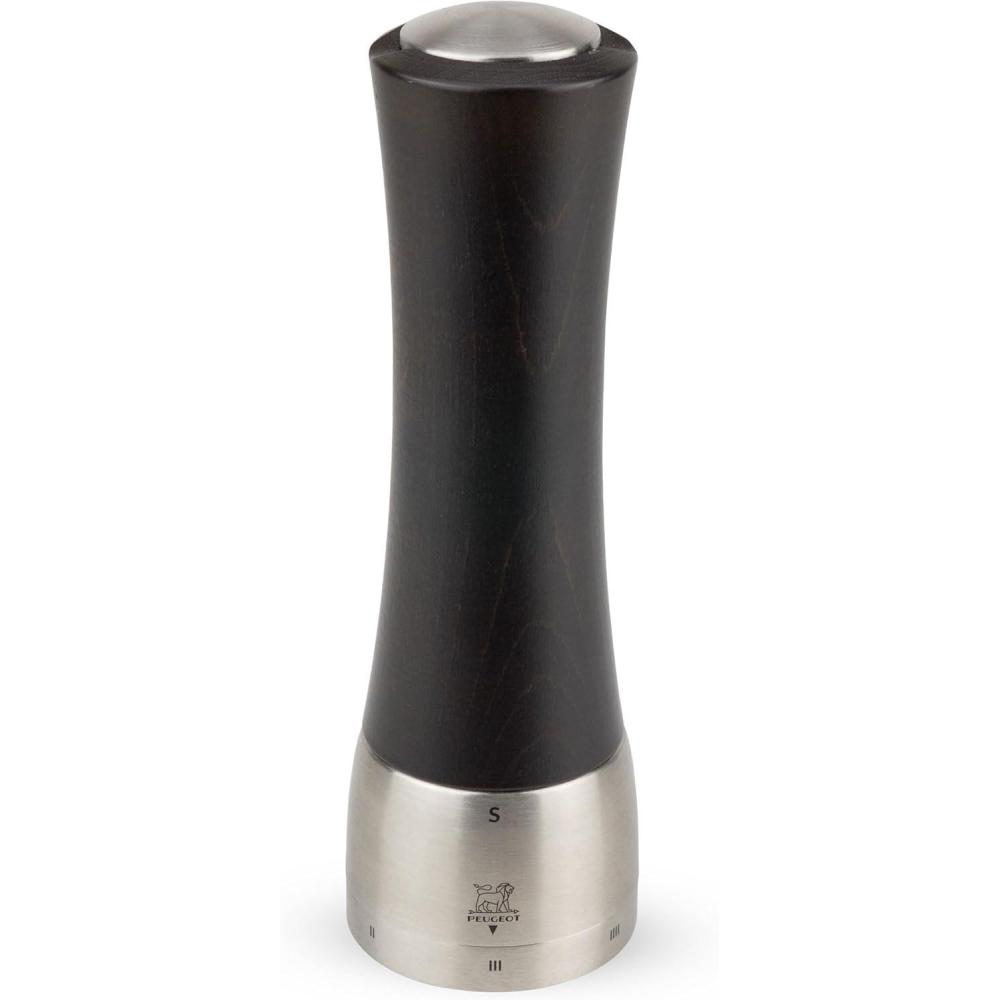 image:imagePeugeot  Madras uSelect Manual Salt Mill  Adjustable Grinder  Stainless Steel amp Beechwood ChocolateChocolate