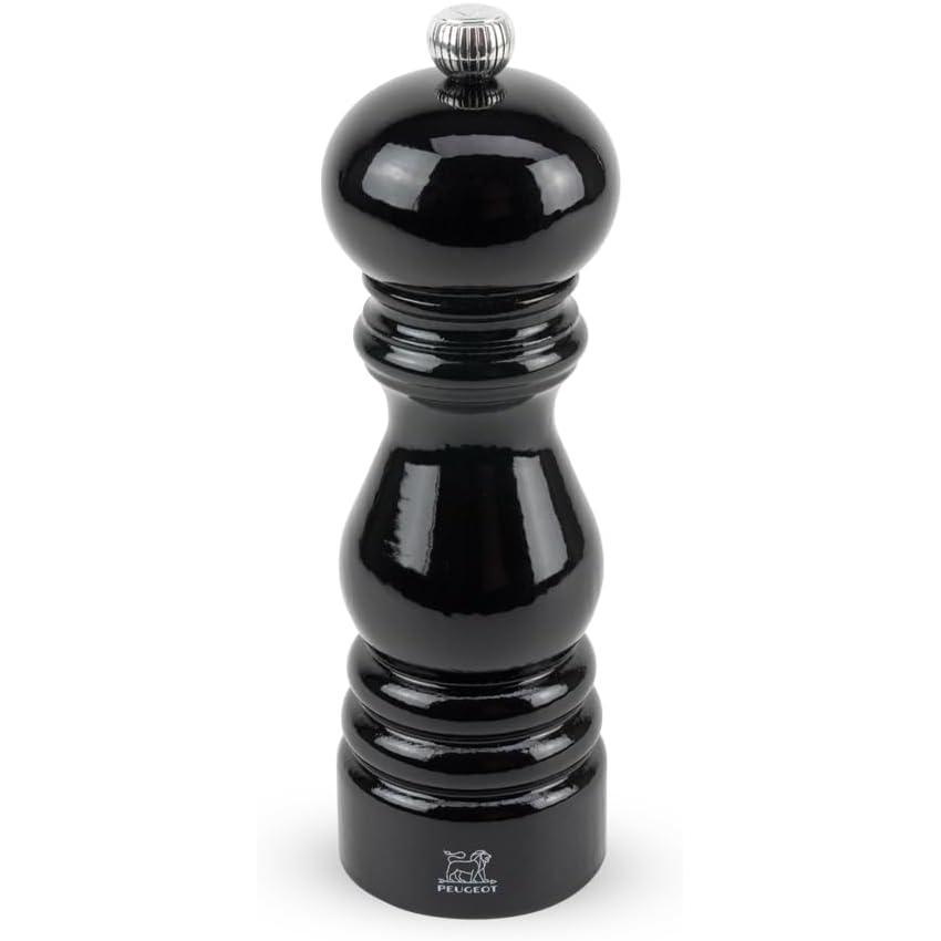 image:imagePeugeot  Paris Manual Salt Mill  Adjustable Grinder  Beechwood Gloss Black