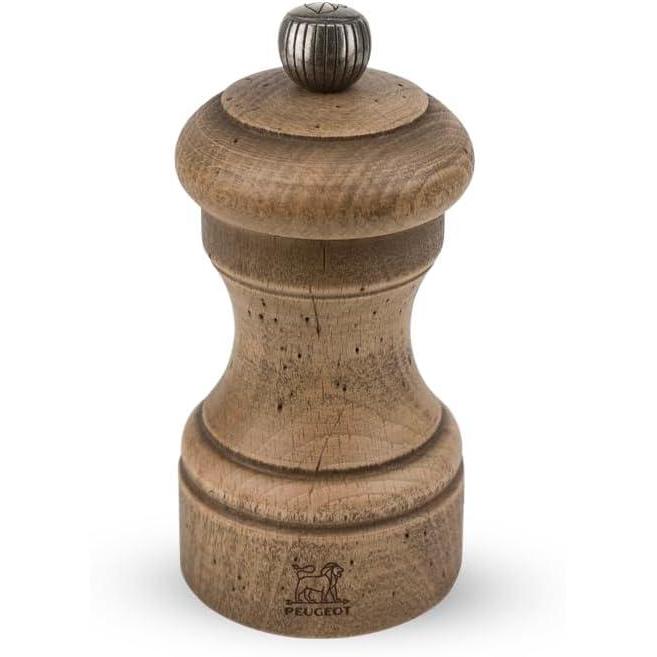 image:imagePeugeot Bistro Antique Distressed Beechwood 4 inch Salt Mill30940Bistro Salt 39 inches 10 cm