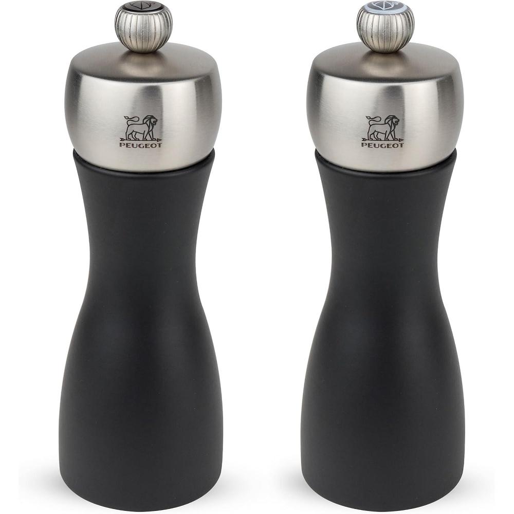 image:imagePeugeot Fidji 6 inch Black Matte SaltPepper Mill SetBlack