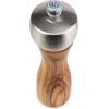 Peugeot – Fidji Manual Salt Mill – Adjustable Grinder – Olive Wood and Stainless Steel, Natural, 6 Inch