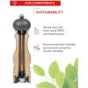 Peugeot – Madras u’Select Manual Salt Mill – Adjustable Grinder – Stainless Steel & Beechwood, Chocolate(olive wood)