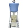 Oleron Manual Wet Salt Mill – Patented Transparent Grinder for Sea Salt – Acrylic and Beechwood, Chocolate, 5.5 Inches(Azure Blue)