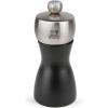Peugeot – Fidji Manual Salt Mill – Adjustable Grinder – Beechwood and Stainless Steel, Matte Black, 5 Inch