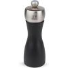 Peugeot – Fidji Manual Salt Mill – Adjustable Grinder – Beechwood and Stainless Steel, Matte Black, 6 Inch