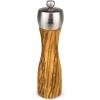 Peugeot – Fidji Manual Salt Mill – Adjustable Grinder – Olive Wood and Stainless Steel, Natural, 6 Inch