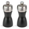 Peugeot – Fidji Manual Salt and Pepper Mill Set – Adjustable Grinders – Beechwood and Stainless Steel, Matte Black, 5 Inches(3/4-Inch)