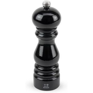 Peugeot – Paris Manual Salt Mill – Adjustable Grinder – Beechwood, Gloss Black