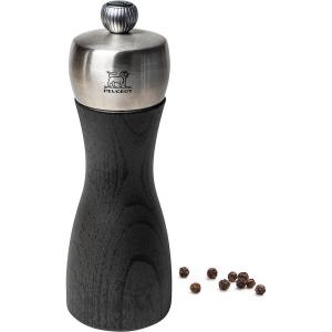 Peugeot – Peugeot – Fidji Manual Pepper Mill – Adjustable Grinder – Beechwood and Stainless Steel, Graphite Finish, 6 Inches