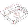 Peugeot Appolia Petite Rectangular Baking Dish, Slate -8.5 x 5 x 2in