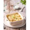 Peugeot Appolia Petite Square Baking Dish, Ecru. 7 x 5.5 x 2 in.(Ecru)