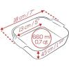 Peugeot Appolia Petite Square Baking Dish, Ecru. 7 x 5.5 x 2 in.(Ecru)