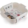 Peugeot Appolia Petite Square Baking Dish, Ecru. 7 x 5.5 x 2 in.(Ecru)