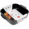 Peugeot Appolia Square Baking Dish 21 cm-8in, Satin Black(21 cm)