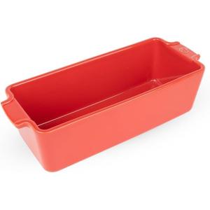 Peugeot – Appolia Loaf Pan – Ceramic Bread Baking Dish with Handles – Slate, 10 x 4 x 3 inches(Red)
