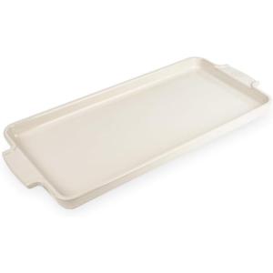 Peugeot – Appolia Rectangular Oven Dish – Ceramic Baker with Handles – Eggplant, 13 x 11 x 3 inches(Ecru)