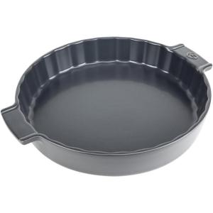 Peugeot – Appolia Tart Pan – Ceramic Pie Dish with Handles – Slate, 11.75 x 1.5 inches(Tourtiere Meat Pie Dish)